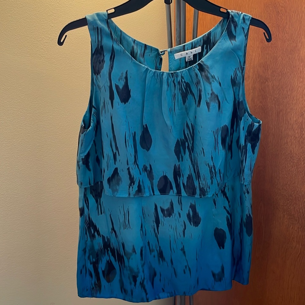 Sleeveless silk blouse